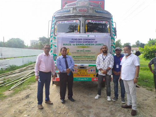 Maize Export to Bangladesh - flagged off by Hon'ble Minister of Agriculture, Sri Atul Bora