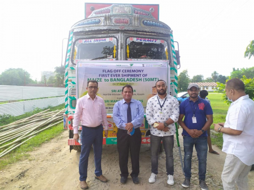 Maize Export to Bangladesh  - flagged off by Hon'ble Minister of Agriculture, Sri Atul Bora