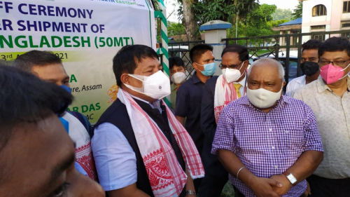 Maize Export to Bangladesh  - flagged off by Hon'ble Minister of Agriculture, Sri Atul Bora