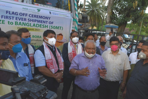 Maize Export to Bangladesh  - flagged off by Hon'ble Minister of Agriculture, Sri Atul Bora